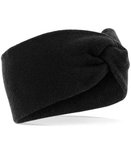 Beechfield Twist Knit Headband - BLK - ONE